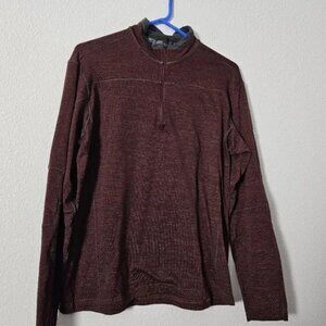 XL Kuhl Maroon Quarter-Zip Pullover
